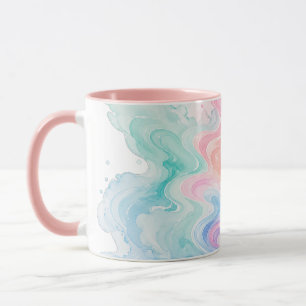 Caneca com Sombreado em Mármore Pastel