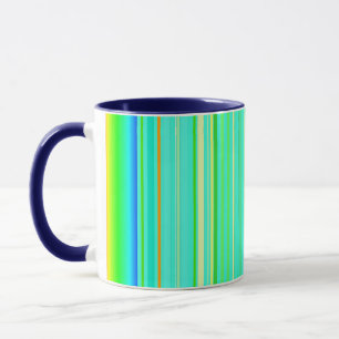 Caneca com strição vertical original verde-clara