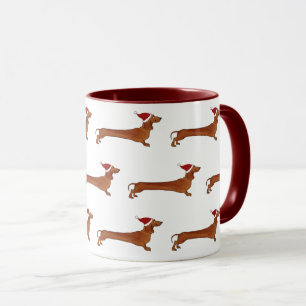 Caneca com teste padrão do dachshund