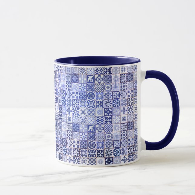 Caneca com teste padrão português dos azulejos - (Direita)