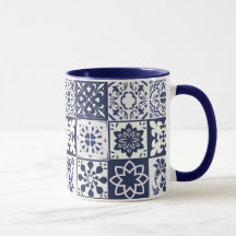 Caneca com teste padrão português dos azulejos -