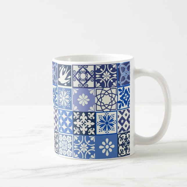 Caneca com teste padrão português dos azulejos - (Direita)