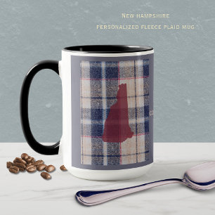 Caneca com Xadrez de New Hampshire e Contorno do E