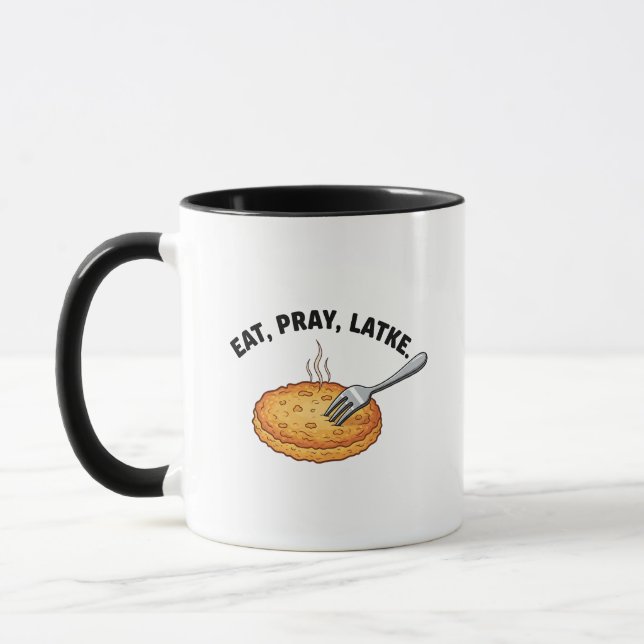 Caneca Coma Amantes judeus que latem Hanukkah (Esquerda)