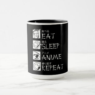 Caneca Coma anime adormecido Repetir presente Ideia Cospl