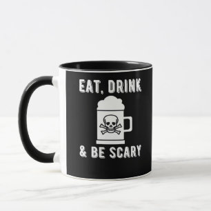 Caneca Coma, Beba E Seja Assustador Cerveja de Halloween