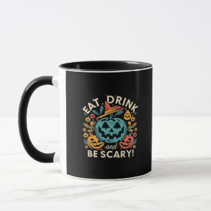Caneca Coma, Beba E Seja Assustador Festa de Halloween Te