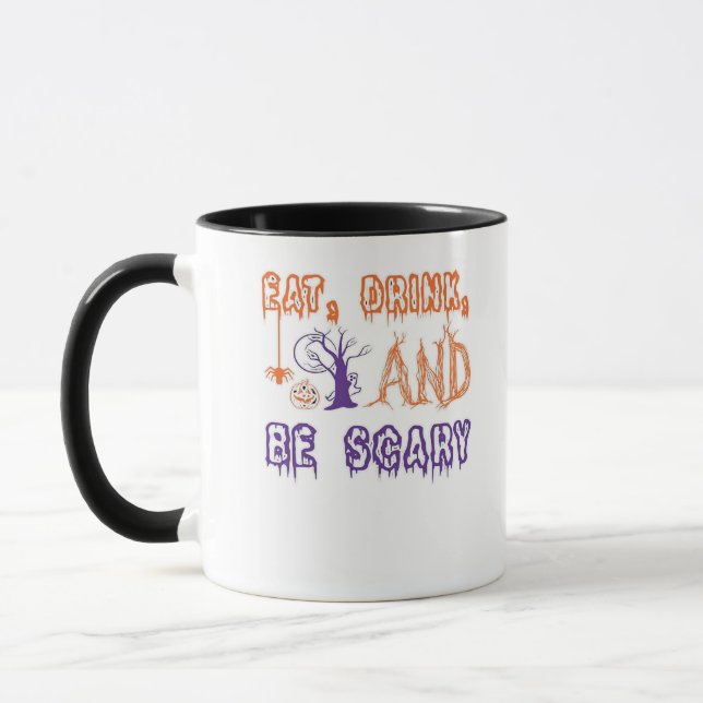 Caneca Coma, Beba E Seja Assustadoramente Divertido E Na  (Esquerda)