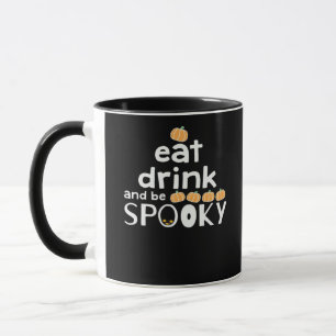 Caneca Coma Bebida E Seja Feliz Feliz Halloween Tren Engr