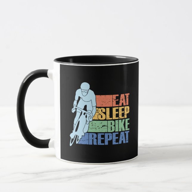 Caneca Coma Bicicleta do Sono Repetir Caça Funny BMX Bike (Esquerda)