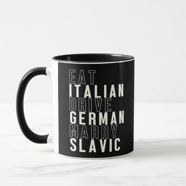 Caneca Coma Italiano Dirija Alemão Case Eslavo Meme Engra (Esquerda)