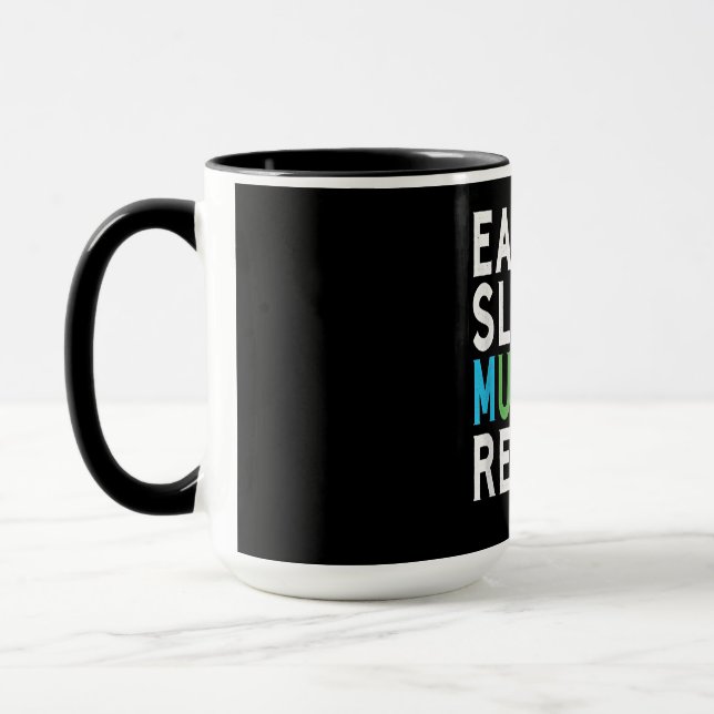 Caneca Coma Musicais Do Sono Repetem, Presentes De Ação D (Esquerda)