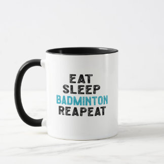 Caneca Coma o tostão do jogador repetitivo do Badminton d