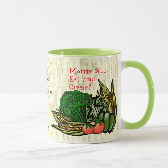 Caneca Coma Seus Verdes! (Mug Personalizado) (Direita)