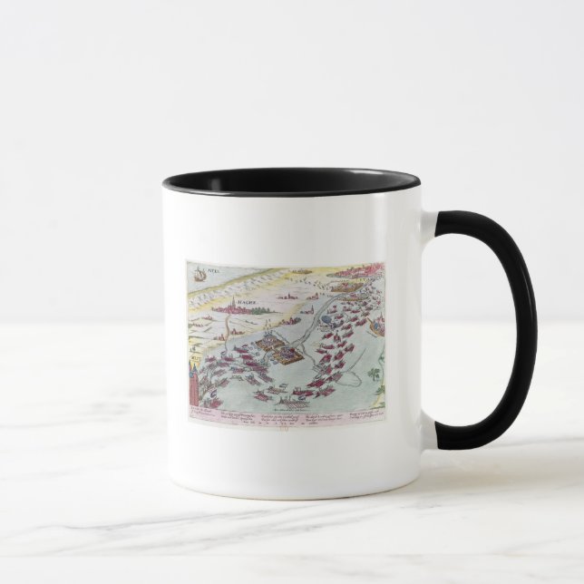 Caneca Combate naval fora da costa de Haia (Direita)