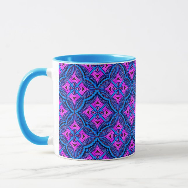 Caneca Combinação Colorida de Arte Digital 3D (Esquerda)