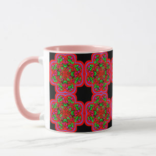 Caneca Combinação Colorida de Arte Digital 3D