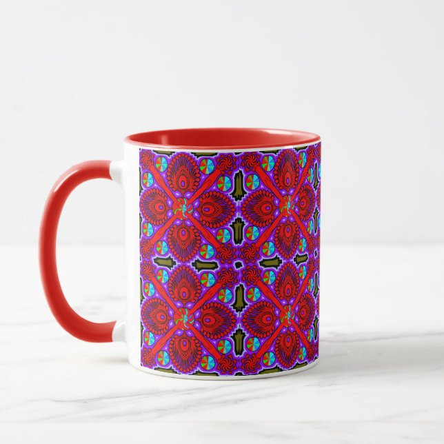 Caneca Combinação Colorida Vibrante - Tamanho Perfeito, D (Esquerda)