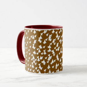 Caneca Combinação de Árvores Brancas Marrons