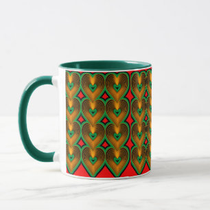 Caneca Combinação de Design digital colorida - Tamanho pe