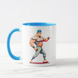 Caneca Combinação de Ilustração de Baseball