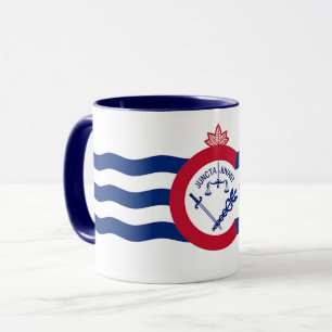 Caneca Combinação negra com bandeira de Cincinnati