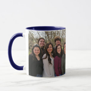 Caneca Combinação Personalizada De Fotos Da Família2 Por 