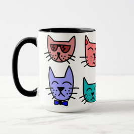 Caneca Combinação Personalizada De Gatinho Combo De 15oz