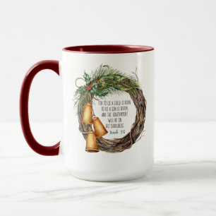 Caneca Combinação Vermelha de Bíblia de Frota de Natal