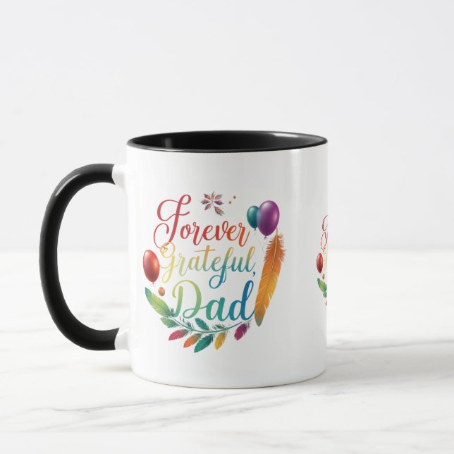 Caneca Combinada de 11 oz - Pai, Grato para Sempre (Esquerda)