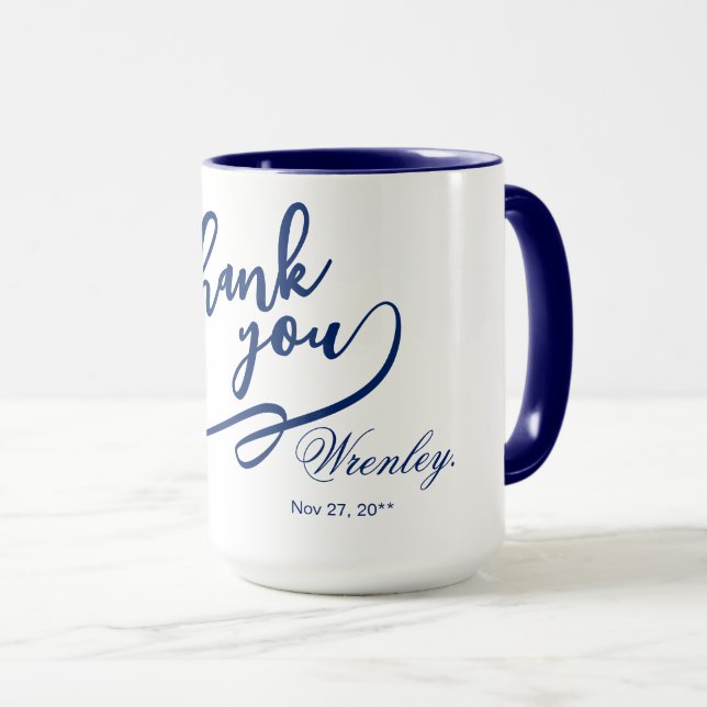 Caneca Combinada de 450ml Navy Thank You Stylish p (Frente Esquerda)