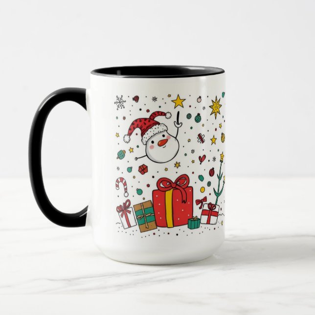 Caneca combinada de Natal personalizada (Esquerda)