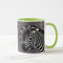 Caneca combinado do limão da arte da zebra