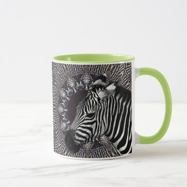 Caneca combinado do limão da arte da zebra (Direita)