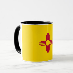 Caneca combinado preta com a bandeira de New