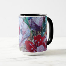 caneca combinado preta "flora "