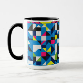 Caneca Combo Abstrato Geométrico Vibrante Mug 15 oz - Mod