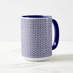 Caneca Combo Azul Cinza Tricô Navy
