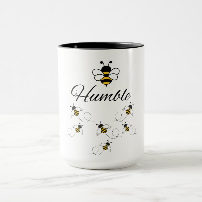 CANECA COMBO BRANCO AMARELO PRETO ABELHA HUMILDE ABELHÃO (Centro)