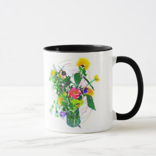 Caneca Combo Cherie's Garden Black 11 oz