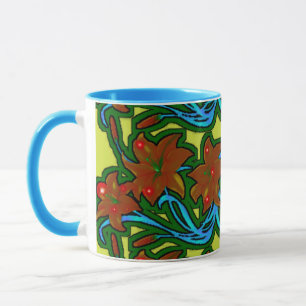 caneca combo colorida, caneca design digital 3D, p