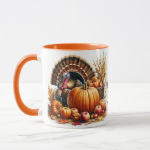 Caneca Combó de Ação de Graças Cornucópia Turquia