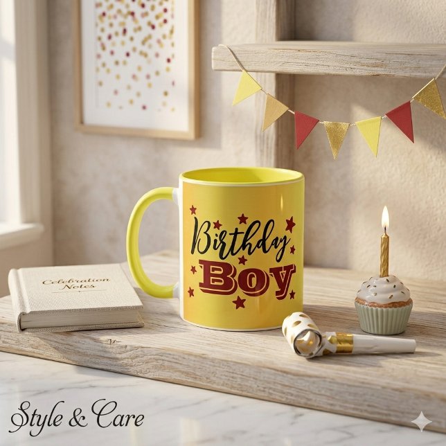 Caneca Combo de Aniversário para Celebrações Espec (Birthday Boy Combo Mug for Special Celebrations)