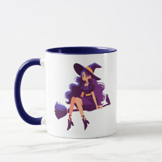 Caneca Combo de Bruxa Roxa Fofa