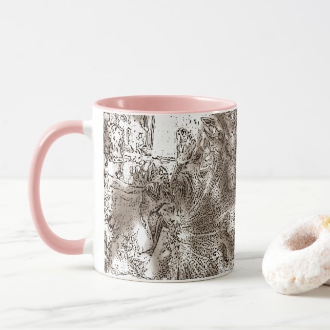 Caneca Combo de café "neutro e chico" (Com Donut)