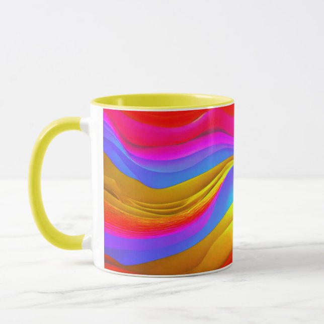 Caneca Combo de Design Digital Colorido – O S (Esquerda)