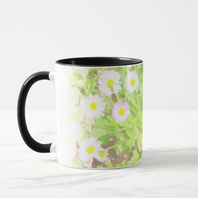 Caneca Combo de Duas Cores com Campo de Margaridas (Esquerda)