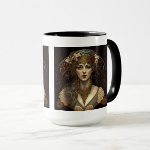 Caneca Combo de Mulher Art Nouveau, 15 oz 