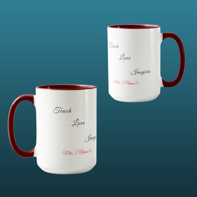 Caneca Combo de Professora de Pré-Escola Custom Lo (Criador carregado)