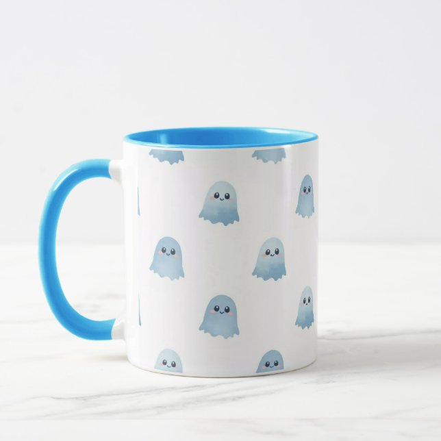 Caneca Combo Fantasma Boo Aquarela Pastel (Esquerda)